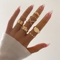 thumbnail image 1 of HI MAN 13 unids/set, anillo de arco Irregular con corazón de mariposa y flor de serpiente mixta europea, joyería creativa que combina con todo al por mayor Tan Jianjun unisex, 1 of 2