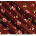 thumbnail image 3 of Soimoi Cotton Poplin Fabric Leaves & Begonia Floral Printed Fabric 1 Yard 56 Inch Wide, 3 of 7