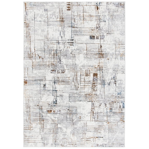 SAFAVIEH Sonoma Jack Abstract Area Rug, Grey/Ivory, 4'5" x 6'5"