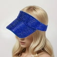thumbnail image 6 of Bling Rhinestones Sport Hats Adjustable Summer Cap Visor Caps Unisex, 6 of 6