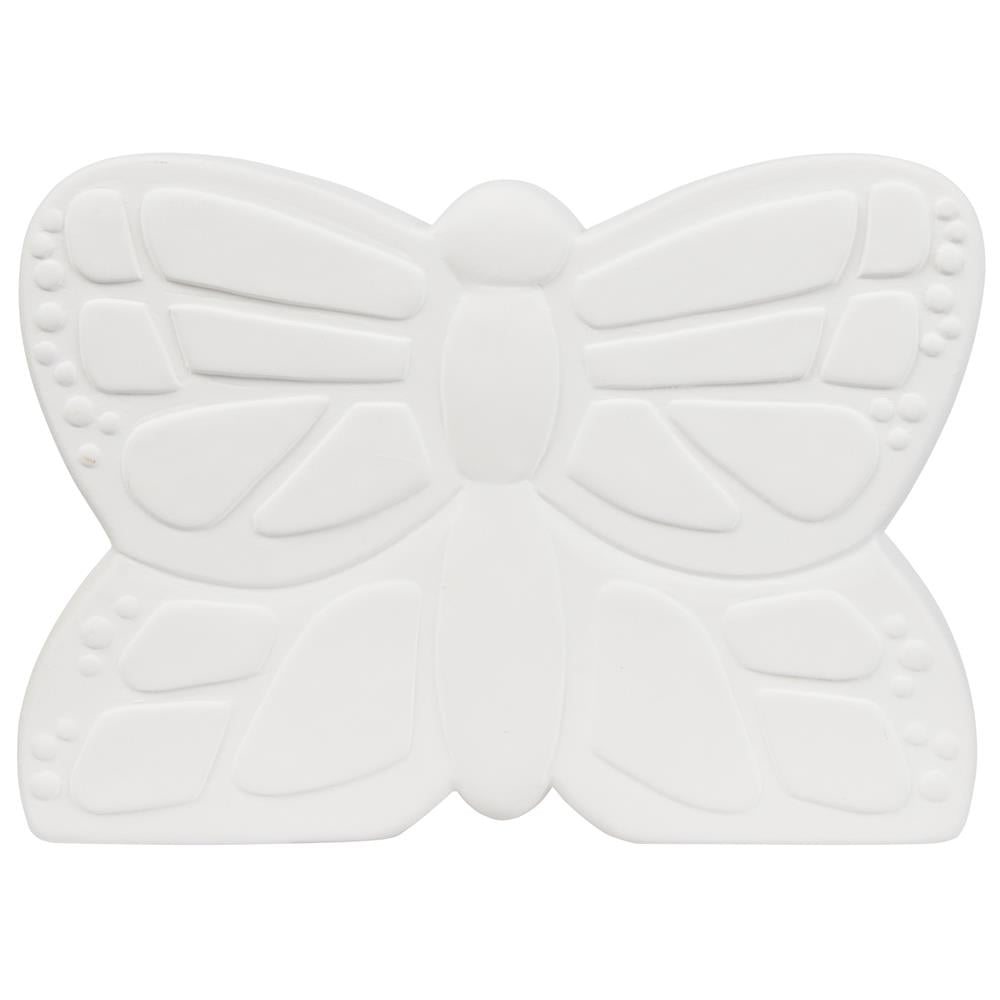 (3 pack) Hello Hobby Ceramic Paintable Bank Butterfly Figurine, 6" x 4.25" x 2.5" White Craft Base, New