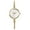 Gold + White, variant on Fashion Women No Scale Round Dial Alloy Wire Band Bangle Quartz Wrist Watch