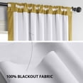 thumbnail image 6 of Half Price Drapes Signature Fool's Gold Velvet Blackout Curtains For Bedroom(1 Panel), 50WX 96L, 6 of 11