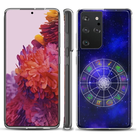 Slim-Fit Lightweight Protective Phone Case compatible with Samsung Galaxy S21 ULTRA 5G, by OneToughShield ® - Zodiac / Horoscope