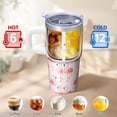 thumbnail image 6 of Flamingo Insulated Travel Cup 20OZ Stainless Steel with Handle Tumbler Mug Leak Resistant Double Wall Vacuum Portable BPA Free Gifts for Women Girls on Birthday Christmas Summer, 6 of 6
