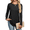 Black, variant on Women's Blouses Long Sleeve Round Neck Side Split Curved Hem Basic Loose Casual Tunic Trendy Tops