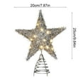 thumbnail image 3 of RuiJiao Gift Iron Christmas Tree Topper Star with Luminous Five-Pointed Light, Gold and Silver Festive Decoration for Holiday Trees, 3 of 6