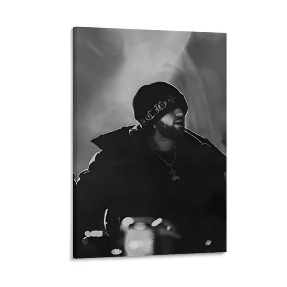 Odetari RAPPER Popular Art Poster Painting On Canvas Wall Art Poster Scroll Picture Print Living Room Walls Decor Home Posters 12x18inch(30x45cm)