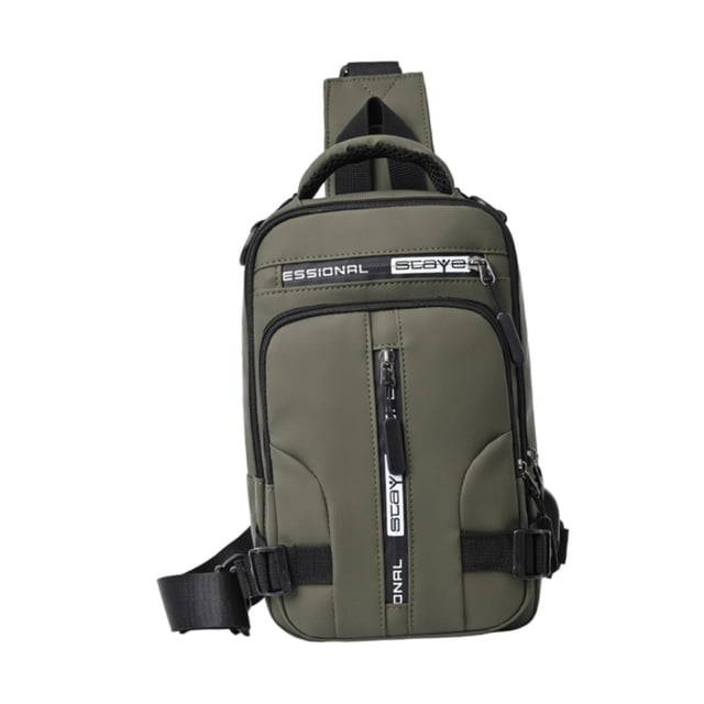 Bolso mensajero impermeable Yuyangstore para hombre mochila con carga USB Verde