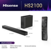 Hisense HS2100 2.1 Channel Sound Bar with Wireless Subwoofer