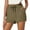 Army Green, variant on Kureaily Womens Shorts Comfy Summer Drawstring High Waist Cotton Shorts for Women Trendy