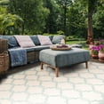 thumbnail image 2 of SAFAVIEH Courtyard Estelle Geometric Indoor/Outdoor Area Rug, 5'3" x 7'7", Beige/Aqua, 2 of 6
