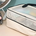 thumbnail image 5 of Travel Toiletry Bag, Organizer, Hanging Cosmetic Bag, Easy Clean Plastic Material, for Travel Accessories, Full Sized Toiletries, Shampoo Storage, White, by FAJHHA, 5 of 8