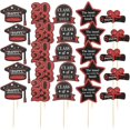 thumbnail image 3 of 30Pcs Assorted Graduation Cake Decoration Cupcake Toppers Synthetic Material for Graduation Party, 3 of 4