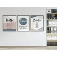 thumbnail image 5 of Set of 3 Prints Motivational Hustle Grind Execute Quote Wall Art Blue Office Decor Girl Boss Gift Artwork Home Office Decoration with Inner Frame, 5 of 6