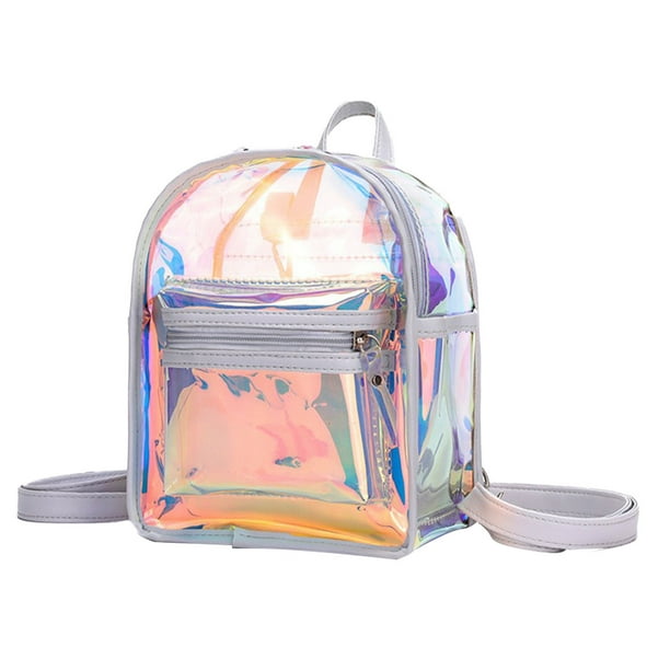 Mochila Superior de un Hombro Mensajero de un Hombro Dos Traseros Bolso de Viaje Multipropósito Transparente, Bolso de Playa Transparente de Vinilo, Bolso Transparente de Concierto de Juego de Pelota,
