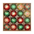 thumbnail image 4 of Adornos de bolas de Navidad Macarena 16 piezas 8 cm Rojo Verde Oro, 4 of 8