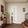 thumbnail image 2 of 36" x 80" Interior Frosted Glass Door 5-Lite Solid Core Pantry Slab Door Primed Standard Door For French Bathroom Doors, 2 of 9