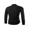 thumbnail image 4 of Men‘s Slim Fit Shirt Long Sleeve Button Down Tops Solid Color Casual Business Work  Shirts, 4 of 5