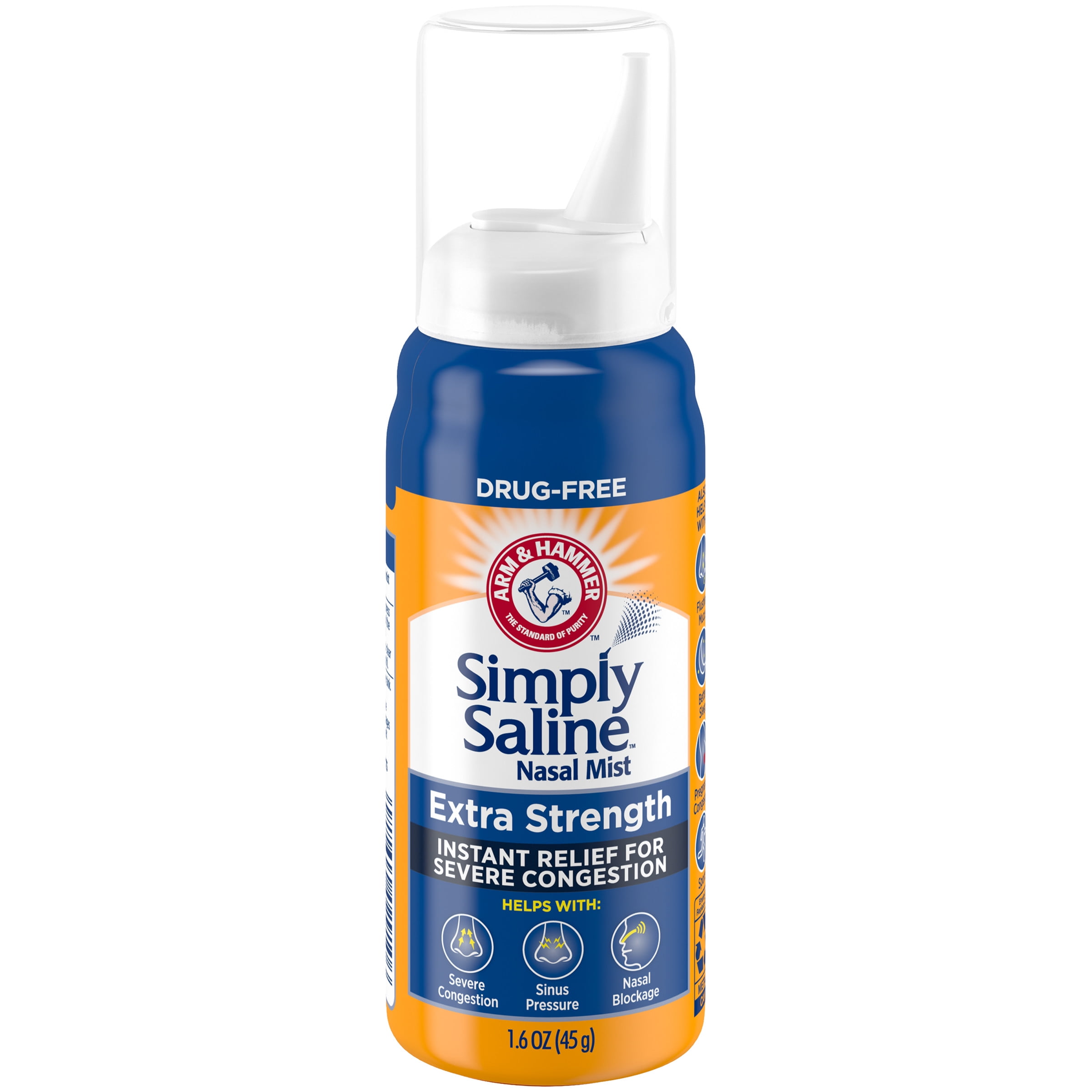 Arm & Hammer Simply Saline Nasal Mist Extra Strength, Severe Congestion, 1.6OZ