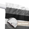 thumbnail image 2 of Grey Black White Striped Kitchen Window Curtains, Swag Curtains Valance for Bedroom Living Room Bathroom, Farmhouse Stripes Rod Pocket Window Treatment Curtain Block Drapes 2 Panels 36"x45", 2 of 9