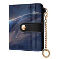 thumbnail image 2 of Small Wallet For Women Bifold Leather Pocket Coin Credit Card Holder With RFID Blocking Whales under The Starry Sky, 2 of 6