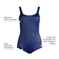 thumbnail image 4 of Lands' End Women's Mastectomy Scoop Neck Tugless Sporty One Piece Swimsuit, 4 of 5