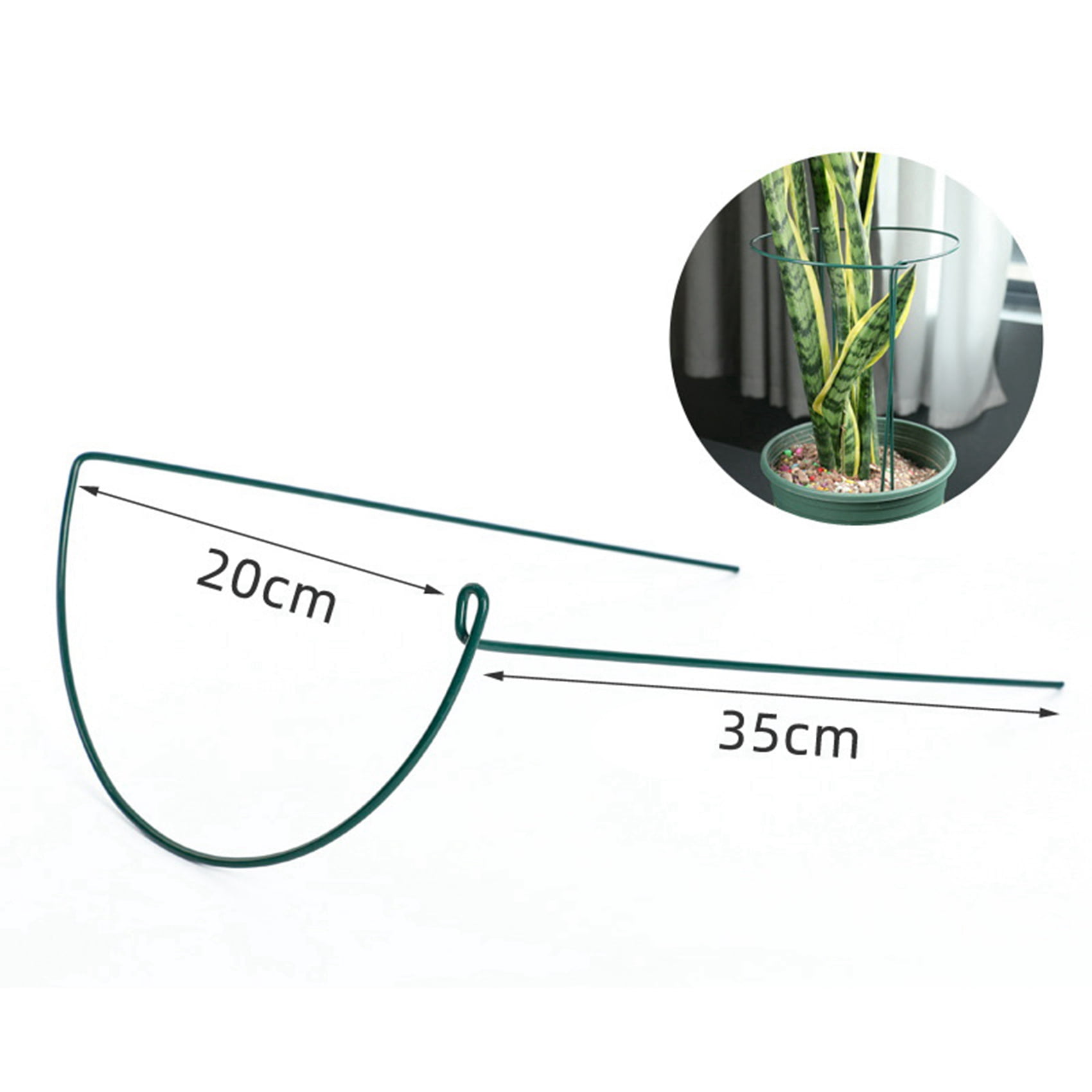 12 Pcs Plant Support Stakes Ring Cage Metal Garden Plant Stake Green Half Round Plant Support Ring Plant Supports