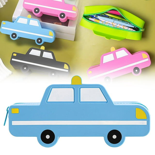 Pencil Case,Car Pen Case | Cute Silicone Stationery Storage Bag | Large Capacity Pen Holder And Pencil Box | Student And Travel (multiple Colors Available)