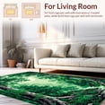 thumbnail image 2 of ODIKA 4'x6' Machine Washable Non-Slip Area Rug, Charming Hand Drawn Woodland Theme High Traffic Rug, Green, 29953, 2 of 7