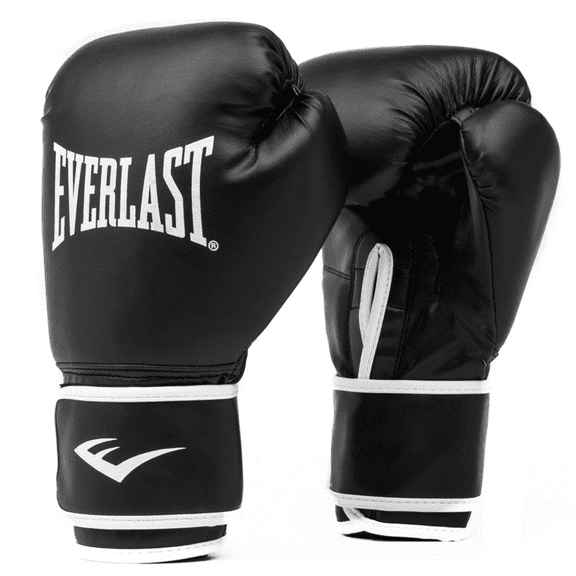 Everlast Core 2 Training Boxing Gloves – Synthetic Leather, S/M, Black