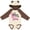 Natural & Brown w Ears, variant on Inktastic My Mom is My Hero Breast Cancer Awareness Boys or Girls Long Sleeve Baby Bodysuit