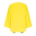 thumbnail image 5 of IROINNID On Sale Women's Long Sleeve V-Neck Shirts Comfortable V-Neck Long Sleeve Solid Color Cross Top Blouse,Yellow, 5 of 6