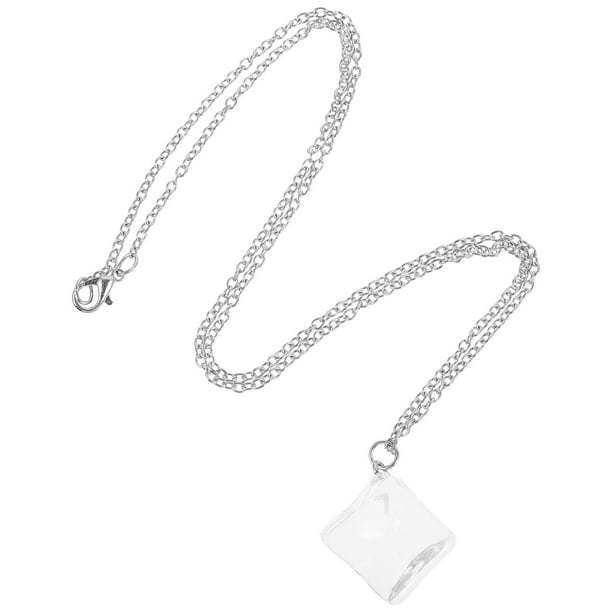 Collar de cubo de hielo, collar de moda para chicas adolescentes, collar con colgante, joyería para el cuello para mujeres.