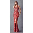 thumbnail image 1 of Sequin Embellished Halter Evening Dress, 1 of 1