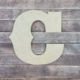 thumbnail image 3 of Wooden Letter Unfinished, Saddlebag Font, Craft Cutout, 3 of 3