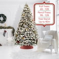 thumbnail image 2 of 42-Inch Water Hyacinth Christmas Tree Collar, Woven Tree Base Cover with Cord Cut Out, Red, 2 of 7