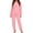 Pink, variant on QIYAGBSA Fleece Pajama Set for Women Soft Warm Jacquard Long Sleeve Top and Pants (Pink, L)