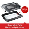 thumbnail image 6 of Brentwood 1,200-Watt Electric Smokeless Indoor Grill with Ceramic Non-Stick Surface, Black, TS-643BK, 6 of 7