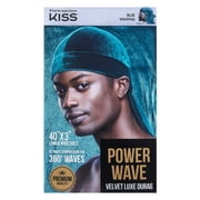 KISS Power Wave Velvet Luxe Durag, Blue, 1 Count