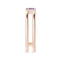 thumbnail image 5 of ANGARA Natural Tilted Marquise Amethyst Solitaire Split Shank Ring in 14K Rose Gold for Women (Size-5x2.5mm) | February Birthstone, Anniversary, Jewelry Gift for Women | Natural Amethyst Ring, 5 of 10