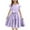 Purple, variant on Maean Girls Dresses Ruffle Sleeve Dress A Line Flowy Pleated Tiered Casual Solid Color Party Dress 3-14 Years