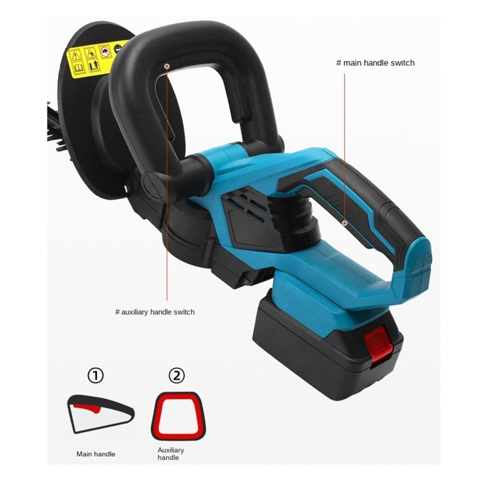 24V Cordless Grass Hedge Trimmer Electric Pruning Household Lawn Mower Grass Shear Lithium-ion Rechargeable Garden Tool Machine ,2 IN 1 Trimmer & Edger
