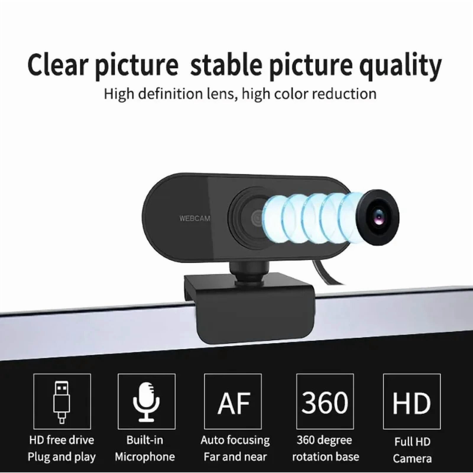 1080P HD Webcam USB Network Camera with Built-in Microphone Web Camera for Laptop Desktop Video Conference Online Meeting