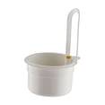 thumbnail image 2 of Cesta de drenaje colgante para fregadero de cocina, colador de alimentos, tapa inferior con botón pulsador, Blanco, 2 of 9