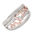 thumbnail image 2 of GOOHOCHY Anillo de moda con forma de corazón, anillo creativo para mamá, anillo para el dedo, regalo para madre (oro rosa, estilo número 10), 2 of 8