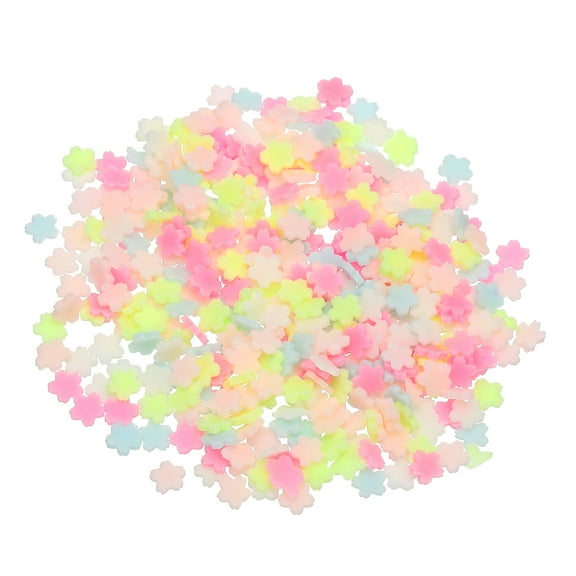 Uxcell 50g Fake Sprinkles, Faux Sprinkles Clay Sprinkles Cherry Blossoms, Pink, Light Pink, Yellow, White, Blue