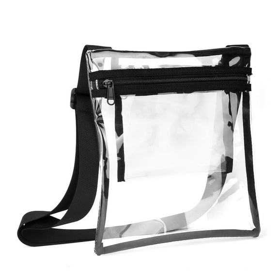 Wovilon Transparent Messenger Bag Inner Pocket And Shoulder Strap Sports Events Music Festival Stadium Inspection- Bag Beach Bag