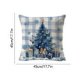 thumbnail image 3 of NWOKYZGH 1Pc Winter Snowman Joy Snowflake Christmas Throw Pillow Covers, Xmas Tree Winter Holiday Blue Buffalo Plaid Cushion Case Decoration for Sofa Couch, 3 of 6