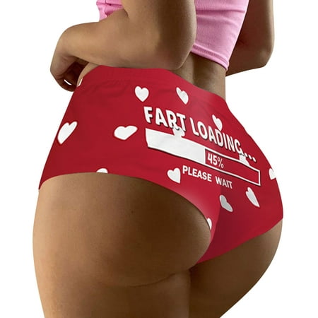 

Miayilima Valentine s Day Women Panties Print Shorts Funny Boxer Brief Underwear Boyshort Ladies Panties Pajamas
